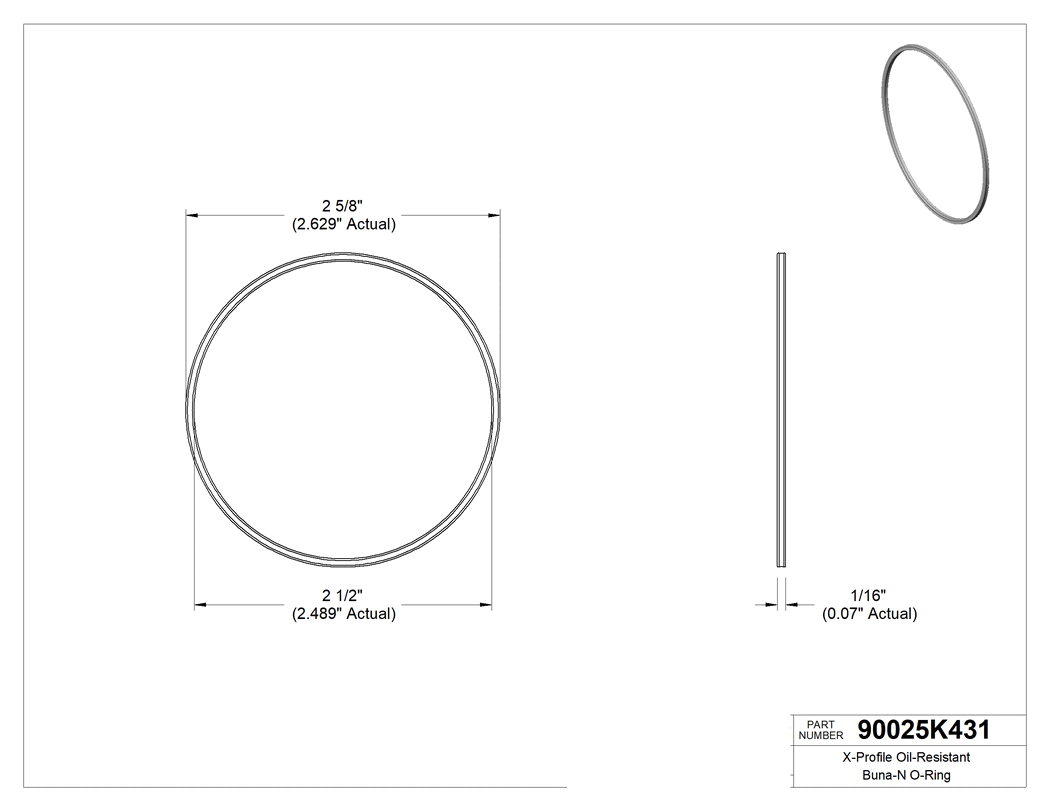 Technical drawing - 90025K431
